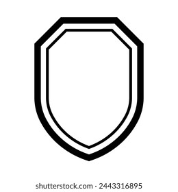 shield icon line vector illustration design