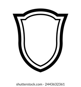 shield icon line vector illustration design