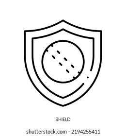shield icon. Linear style sign isolated on white background. Vector illustration