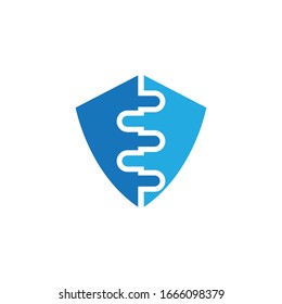 Shield  icon logo creative illustration design