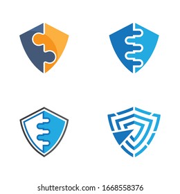Shield  icon logo creative  illustration design