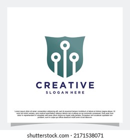 Gran vector de diseño del logotipo del icono Escudo