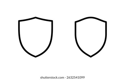 Projeto do logotipo do ícone de escudo. Ícone Proteção. Sinal e símbolo de segurança