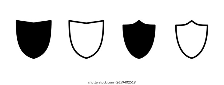 Diseño de logotipo de icono de escudo. Icono de protección. Signo y símbolo de seguridad