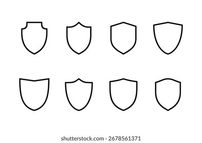 Design des Schild-Symbols. Schutzsymbol. Sicherheitszeichen und -symbol