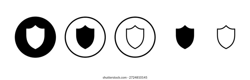 Design des Schild-Symbols. Schutzsymbol. Sicherheitszeichen und -symbol