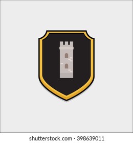 Shield icon,  shield logo, shield flat design, shield minimalist design for game