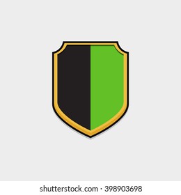 Shield icon, shield logo, shield flat design, shield minimalist design for game