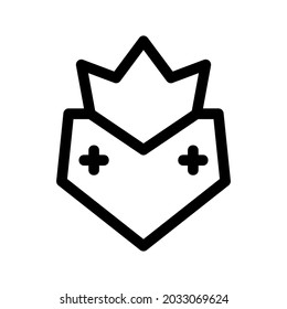 Schildsymbol oder Logo einzeln auf Zeichen, Vektorgrafik - hochwertige Vektorsymbole in schwarzem Stil
