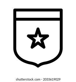 icono de escudo o logotipo símbolo de signo aislado ilustración vectorial - iconos vectoriales de estilo negro de alta calidad
