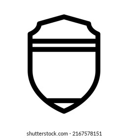 icono de escudo o logotipo símbolo de signo aislado ilustración vectorial - iconos vectoriales de estilo negro de alta calidad

