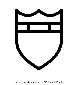 icono de escudo o logotipo símbolo de signo aislado ilustración vectorial - iconos vectoriales de estilo negro de alta calidad
