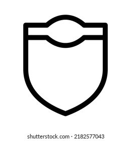 Schildsymbol oder Logo einzeln auf Zeichen, Vektorgrafik - hochwertige Vektorsymbole in schwarzem Stil
