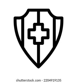 icono de escudo o logotipo símbolo de signo aislado ilustración vectorial - iconos vectoriales de estilo negro de alta calidad

