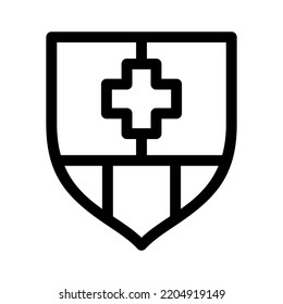 icono de escudo o logotipo símbolo de signo aislado ilustración vectorial - iconos vectoriales de estilo negro de alta calidad

