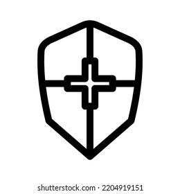 Schildsymbol oder Logo einzeln auf Zeichen, Vektorgrafik - hochwertige Vektorsymbole in schwarzem Stil

