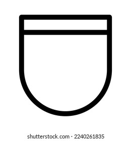 Schildsymbol oder Logo einzeln auf Zeichen, Vektorgrafik - hochwertige Vektorsymbole in schwarzem Stil

