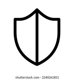 icono de escudo o logotipo símbolo de signo aislado ilustración vectorial - iconos vectoriales de estilo negro de alta calidad
