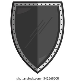 Shield icon or logo on a white background. Vector illustration.