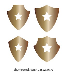 shield icon logo vector design simple template