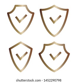 shield icon logo vector design simple template