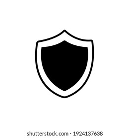 Shield icon logo vektor simple desain white background 