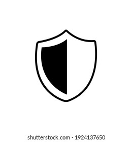Schildsymbol Vektor, einfach, weißer Hintergrund 