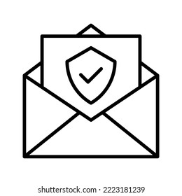 Icono Escudo. mensaje con signo de escudo para concepto móvil y diseño web. ilustración vectorial