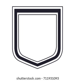 shield icon in monochrome silhouette vector illustration