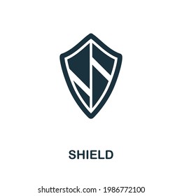 Shield icon. Monochrome simple element from civil rights collection. Creative Shield icon for web design, templates, infographics and more