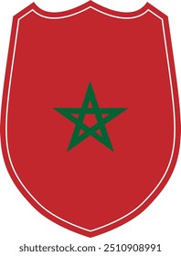 Schild-Symbol mit Marokko-Flagge
