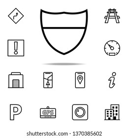 shield icon. Navigation icons universal set for web and mobile on white background