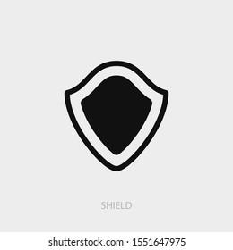 Shield icon. New trendy shield vector illustration symbol.