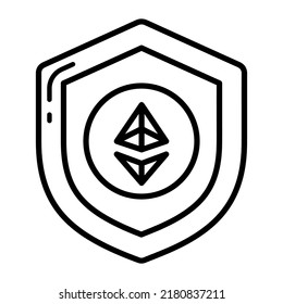 Shield icon, Non-fungible token, Digital technology.