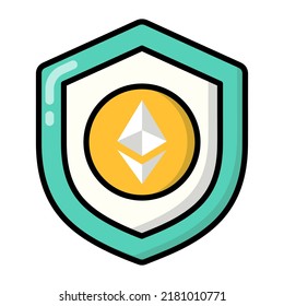 Shield icon, Non-fungible token, Digital technology.