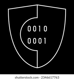 shield icon with numbers as a symbol of protection