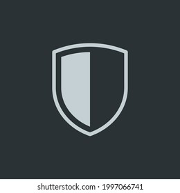Icono de escudo en fondo negro