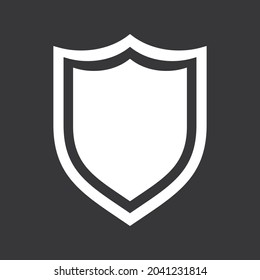 Shield icon on grey background