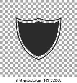 Shield icon on an transparent background flat art design. EPS10