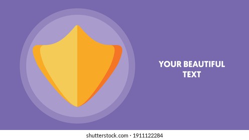 Icono Escudo en banner violeta