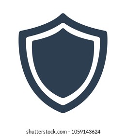 Shield icon on white background. Vector illustration
