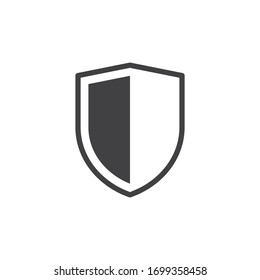 Shield icon on white background