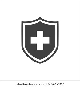 shield icon on a white background. EPS10