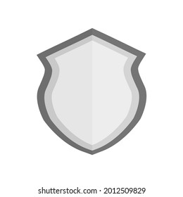 shield icon on white background, vector illustration