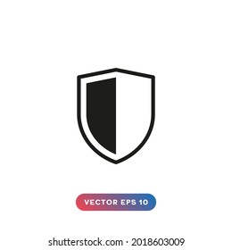 Shield icon on white background