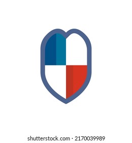 shield icon on white background, vector illustration