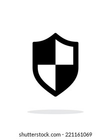 Shield icon on white background. Vector illustration.