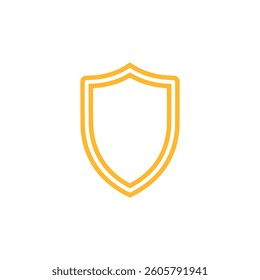 Shield icon on white background. Vector illustration in trendy flat style