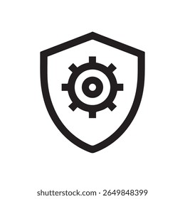 Shield icon on white background
