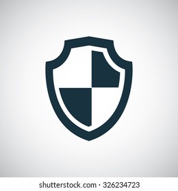 shield icon, on white background
